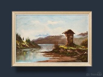 Horské jezero, Ziedler, 645 × 475 mm