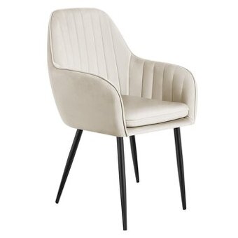 8 pohodlných béžových židlí