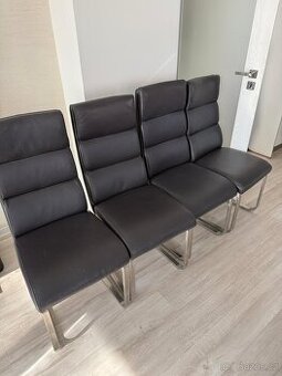 Kožené jídelní židle