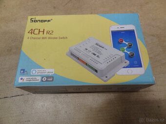 4 kanaolvy WiFI spinac SONOFF 4CH R2 na DIN listu
