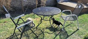 Nový kovový zahradní stůl průměr 106cm