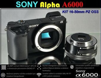 Sony A6000+16-50 mm24 MpxFull HDVWIFI11000 Exp