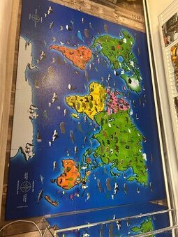Puzzle velke hraci koberec mapa zvířata