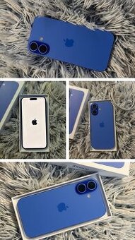 Iphone 16 128GB ultramarínová - TOP STAV