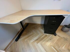 Psací stůl BEKANT, zásuvka ALEX (Ikea)
