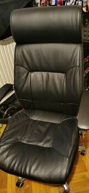 Prodám koženou kancelářskou židli s asynchronem - 1