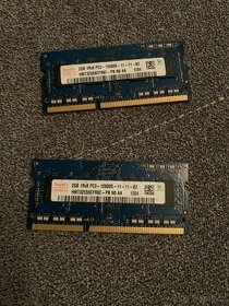 operační paměti RAM 2x 2Gb DDR3