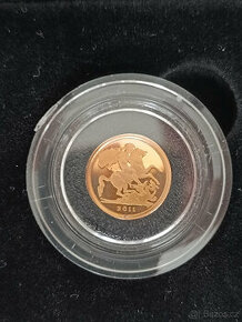 Investiční zlato: zlatá mince 1/4 Sovereign 2011 proof