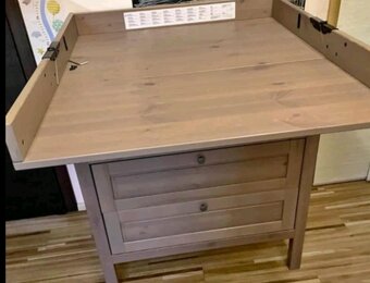 Přebalovací komoda Ikea +vanička+oblečení +set hnízdečko