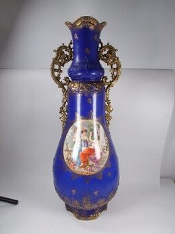 Porcelánová velká váza Karlovy Vary, stará, v63cm
