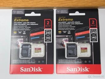 2x paměťová karta SanDisk microSDXC 2TB Extreme s fakturou