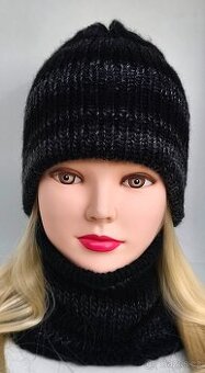 Čepice + rolák zimní - Unisex, velikost Uni, Ruční výroba