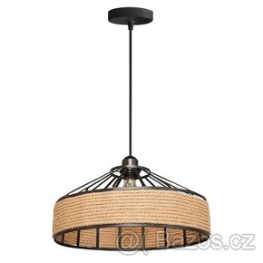 Závěsné rustikální svítidlo/stínidlo v boho stylu (30 cm)