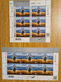 Originální blok známek W + F "Russian warship,go.."first ed.