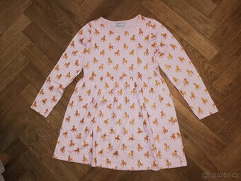 Třpytivé dívčí šaty, vel. 140