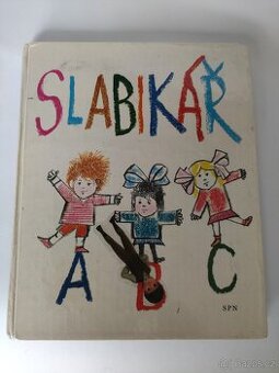 Retro SLABIKÁŘ, stará dětská učebnice, ČSSR, pošta 75.-