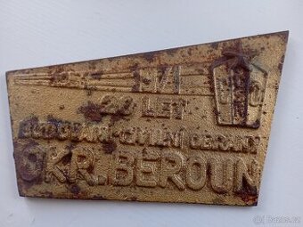 Plaketa, cedulka, socialistická pamětní deska.