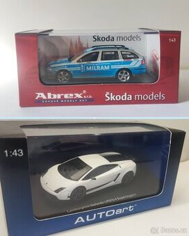 Modely 1:43 Abrex, IXO, Altaya, Autoart, Cararama
