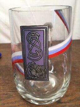 Sklenice malovaný půllitr Odborové sdružení železničářů
