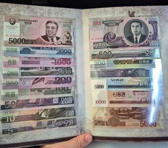 Severokorejské bankovky - set - UNC