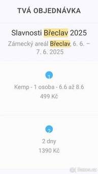 Slavnosti Břeclav 2025 - lístok a kemp