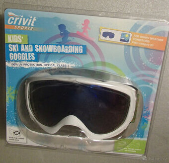 Dětské brýle na lyže/snowboard, rukavice, čepice, šála