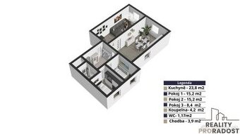 Prodej bytu 3+1 v osobním vlastnictví ul.Kuseho Praha 72m2