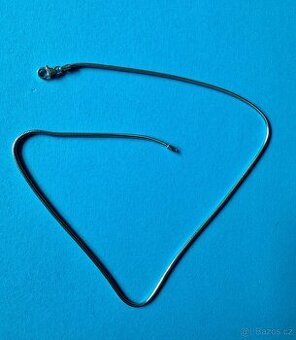 Stříbrný (Ag) rhodiovaný řetízek, 41 cm, sleva 600 Kč