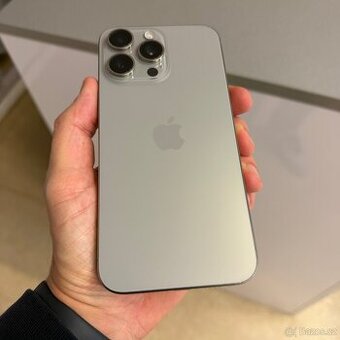 iPhone 15 Pro Max 256GB natural titan, rok záruka