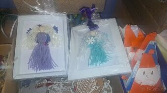 Obraz vánoční anděl ruční práce