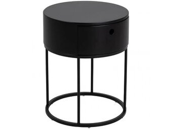 Černý lakovaný noční stolek Pulo 40 cm