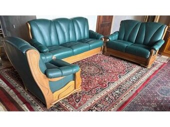 Dubová rustikální kožená souprava 3+2+1,3332 - 1