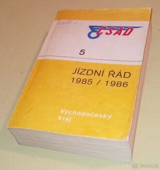 Jízdní řád ČSAD 1985 / 1986 / Východočeský kraj
