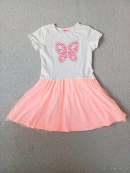 Dívčí šaty s tylovou sukní vel. 140