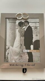 Stříbrný rámeček na svatební fotografii 20x25cm - 1