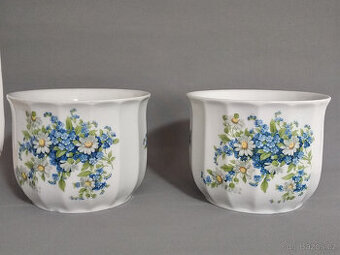 Květináče porcelánové pomněnky Secese