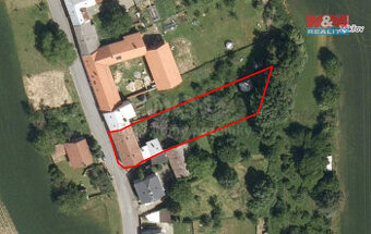 Prodej pozemku pro RD velikost 1034m2, Tršice Zákřov, - 1