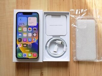 APPLE iPhone 13 mini 128GB White - ZÁRUKA - TOP STAV