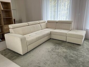Rohová sedací souprava + taburet
