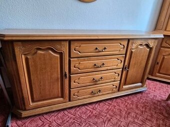 Komoda rustikální dřevěná - masivní, délka 180 cm