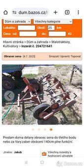 Obraceč sena za vari