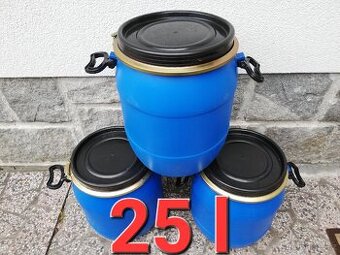 Plastové sudy 25l se sponou