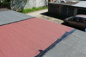 Oprava plochých střech garáží.