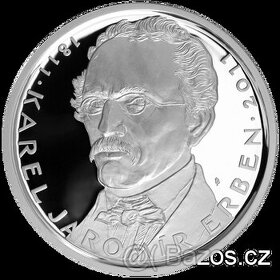 Pamětní stříbrná mince ČNB 2011 Karel Jaromír Erben PROOF