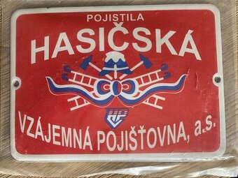 Plechová cedule Hasičská pojišťovna
