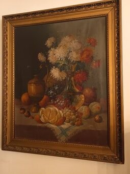 2 obrazy: Kytice s ovocem a Zátiší s ovocem