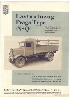 Prospekt  Nákladní autovlak Praga typu "N+Q".