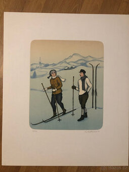 Litografie Iva Hüttnerová