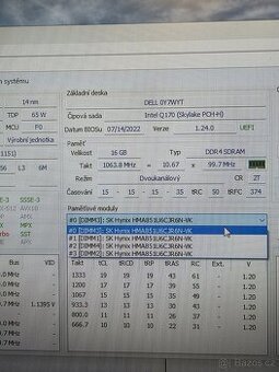 16GB DDR4 RAM Sada (4x4GB) SK Hynix 2666MHz – TOP STAV