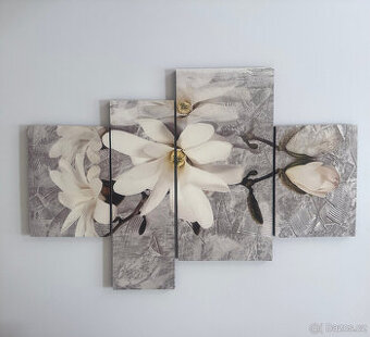Obraz na stěnu kytka 4dílný